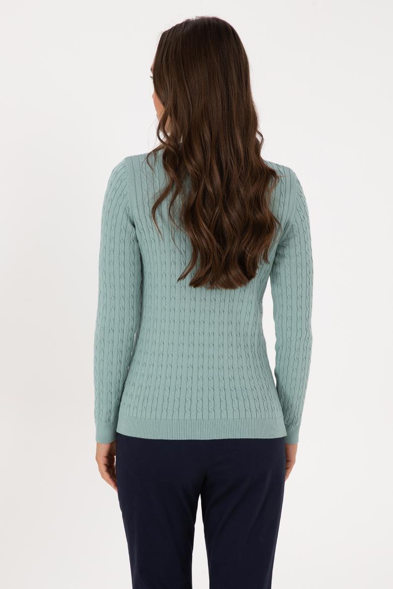 Kadın Mint Basic Kazak - 50307700070