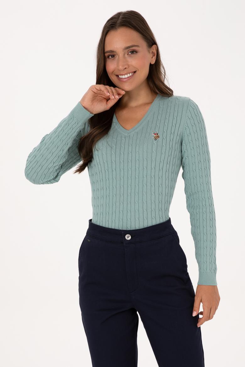 Kadın Mint Basic Kazak - 50307700070