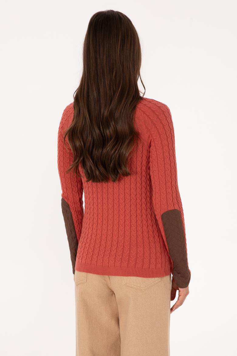 Kadın Gül Kurusu Basic Kazak - 50307728040