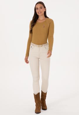 Kadın Hardal Basic Kazak - 50307728047