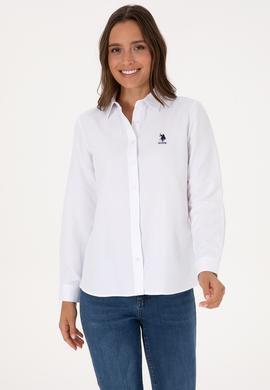 Kadın Beyaz Uzun Kollu Basic Gömlek - 50307990006