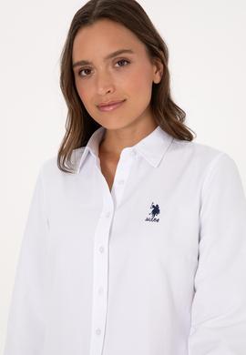 Kadın Beyaz Uzun Kollu Basic Gömlek - 50307990006