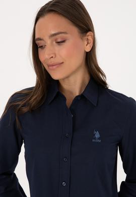 Kadın Lacivert Uzun Kollu Basic Gömlek - 50307990020