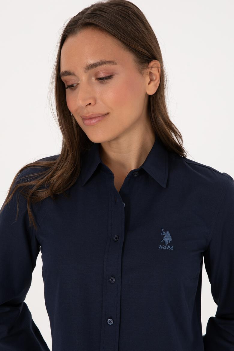 Kadın Lacivert Uzun Kollu Basic Gömlek - 50307990020