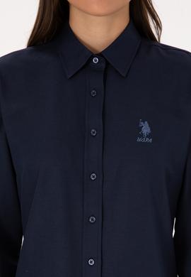 Kadın Lacivert Uzun Kollu Basic Gömlek - 50307990020