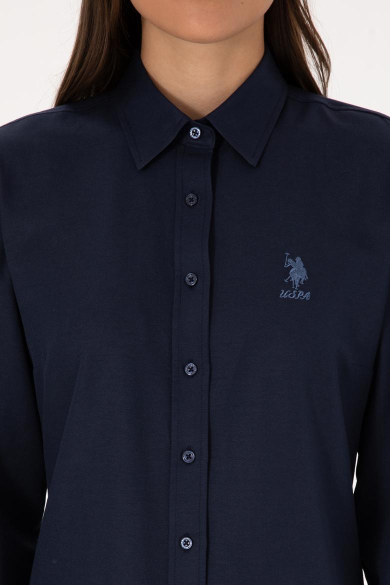 Kadın Lacivert Uzun Kollu Basic Gömlek - 50307990020