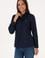 Kadın Lacivert Uzun Kollu Basic Gömlek