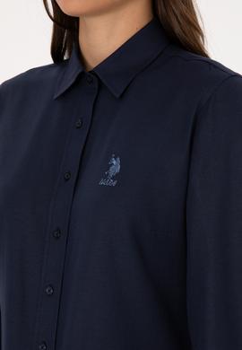 Kadın Lacivert Uzun Kollu Basic Gömlek - 50307990020