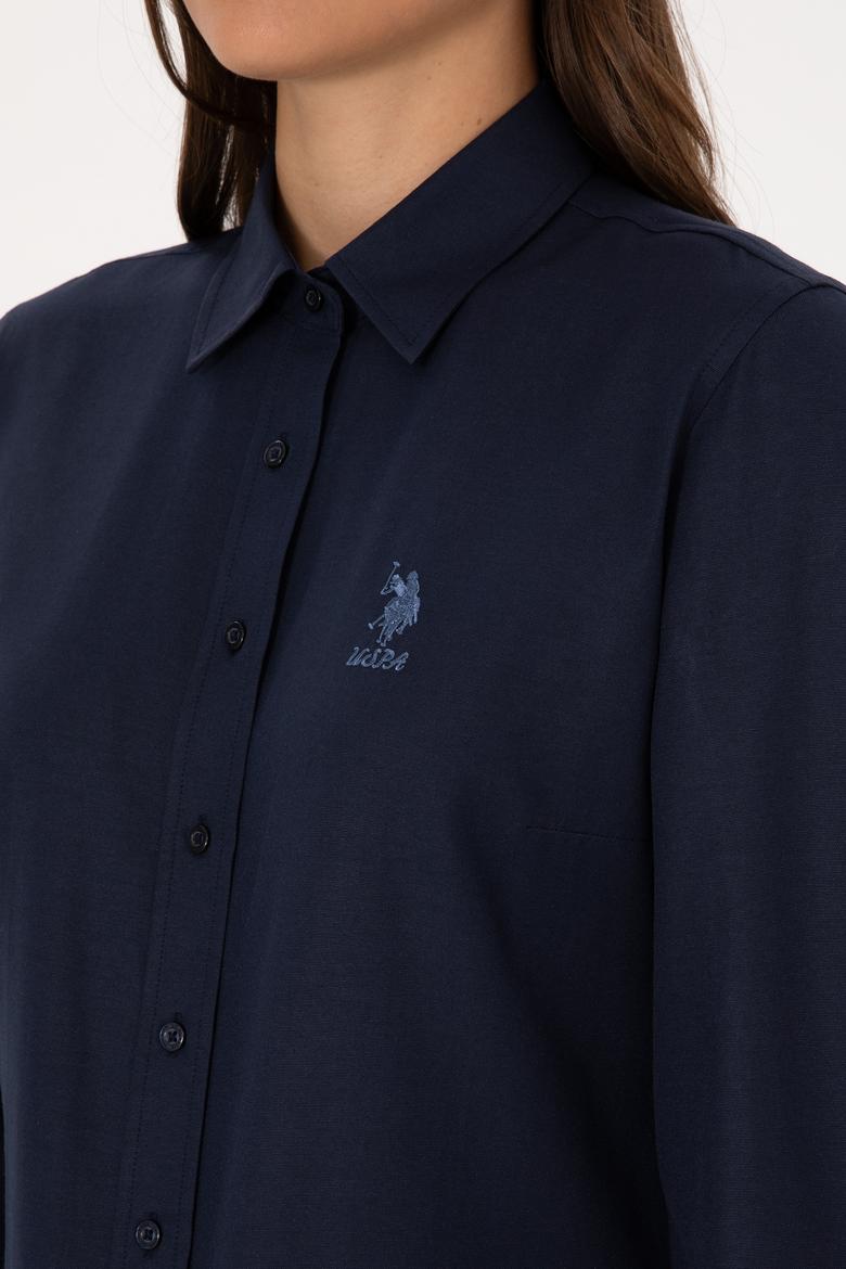 Kadın Lacivert Uzun Kollu Basic Gömlek - 50307990020