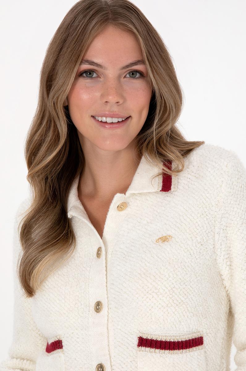 Kadın Krem Triko Hırka