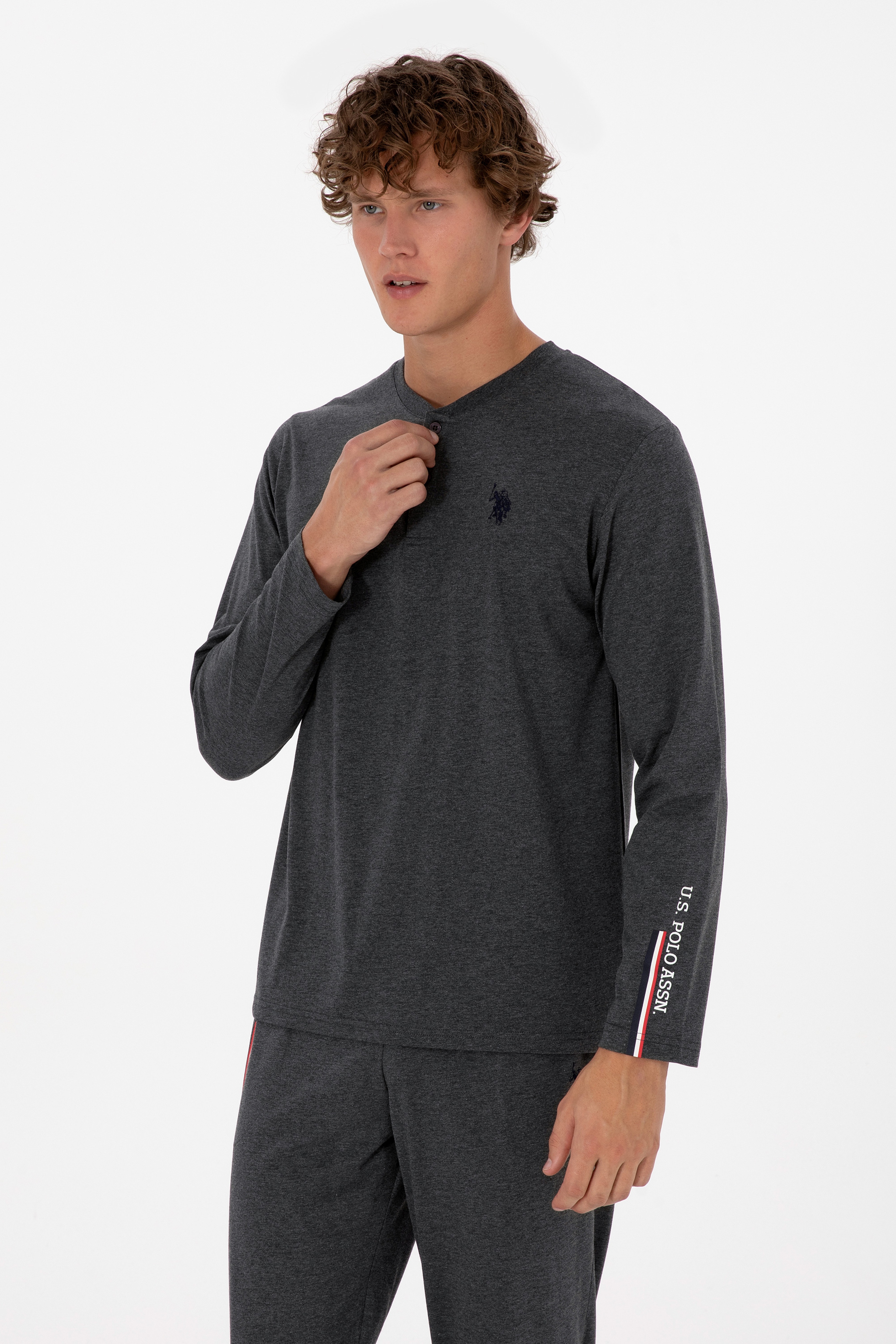 Erkek Antrasit Melanj Pijama Takımı - Image 3
