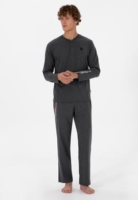 Erkek Antrasit Melanj Pijama Takımı - 50318601007