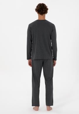 Erkek Antrasit Melanj Pijama Takımı - 50318601007