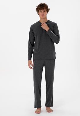 Erkek Antrasit Melanj Pijama Takımı - 50318601007