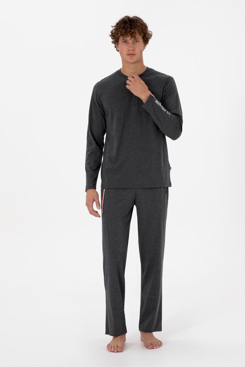 Erkek Antrasit Melanj Pijama Takımı