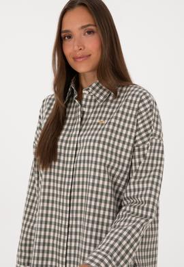 Kadın Koyu Yeşil Uzun Kollu Gömlek - 50316679004