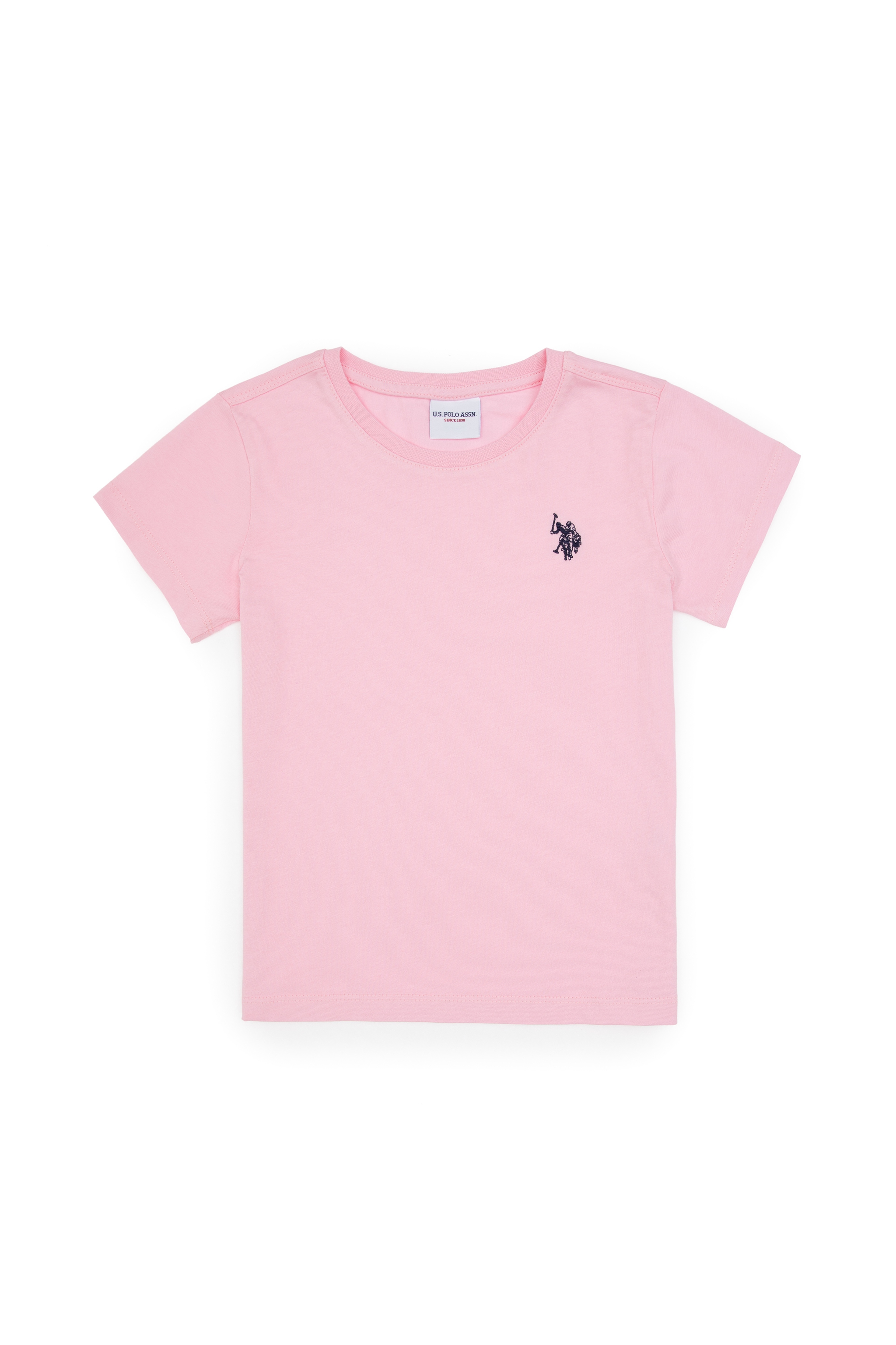 Erkek Çocuk Açık Pembe Bisiklet Yaka Basic Tişört
