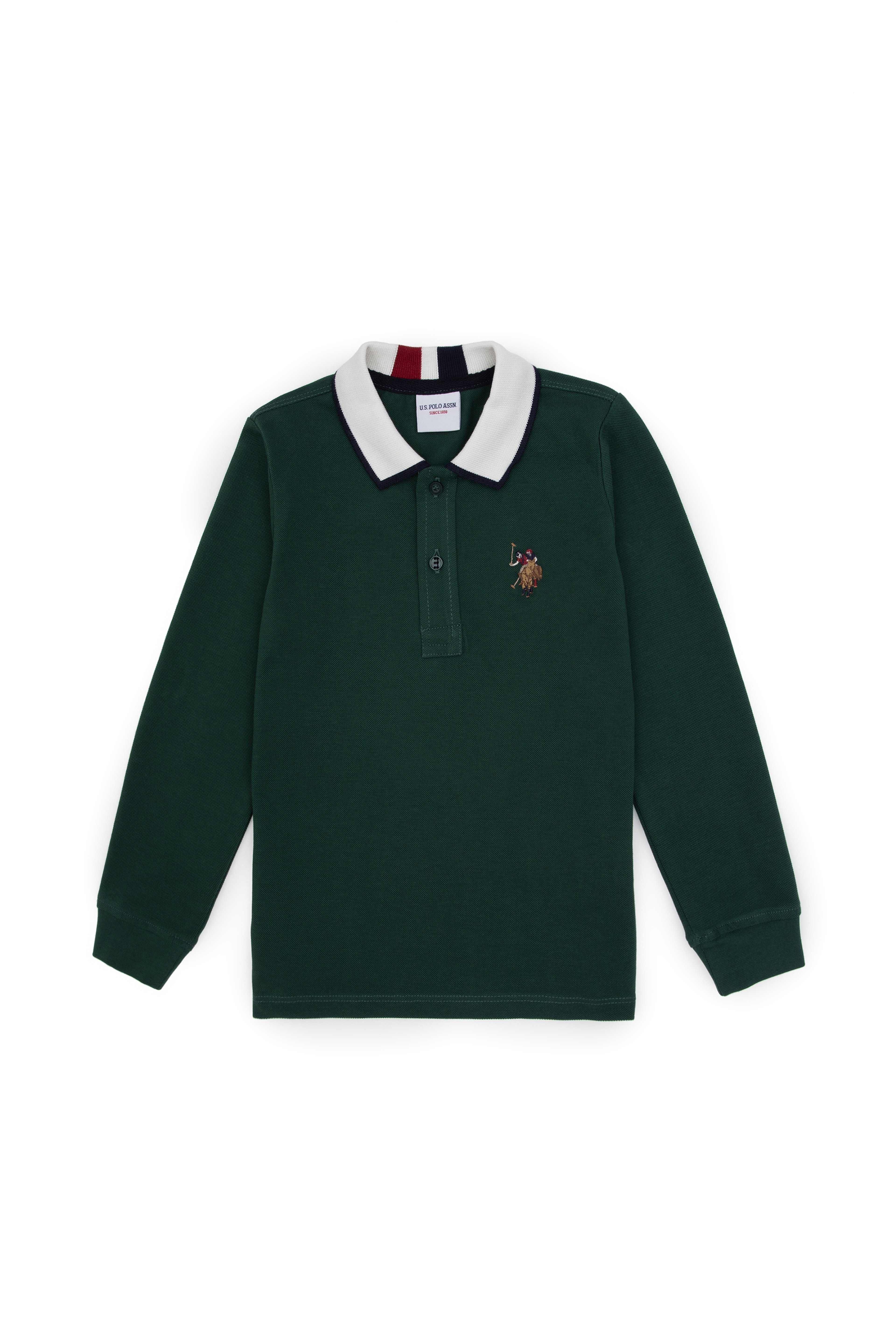Erkek Çocuk Koyu Yeşil Basic Sweatshirt - Image 1