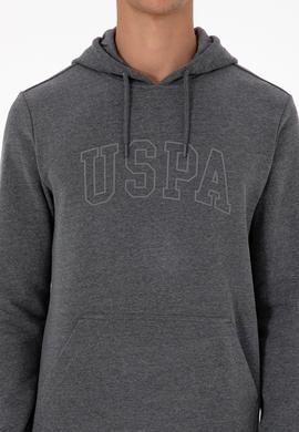 Erkek Regular Fit Kapüşonlu Antrasit Melanj Basic Sweatshirt - 50315663047