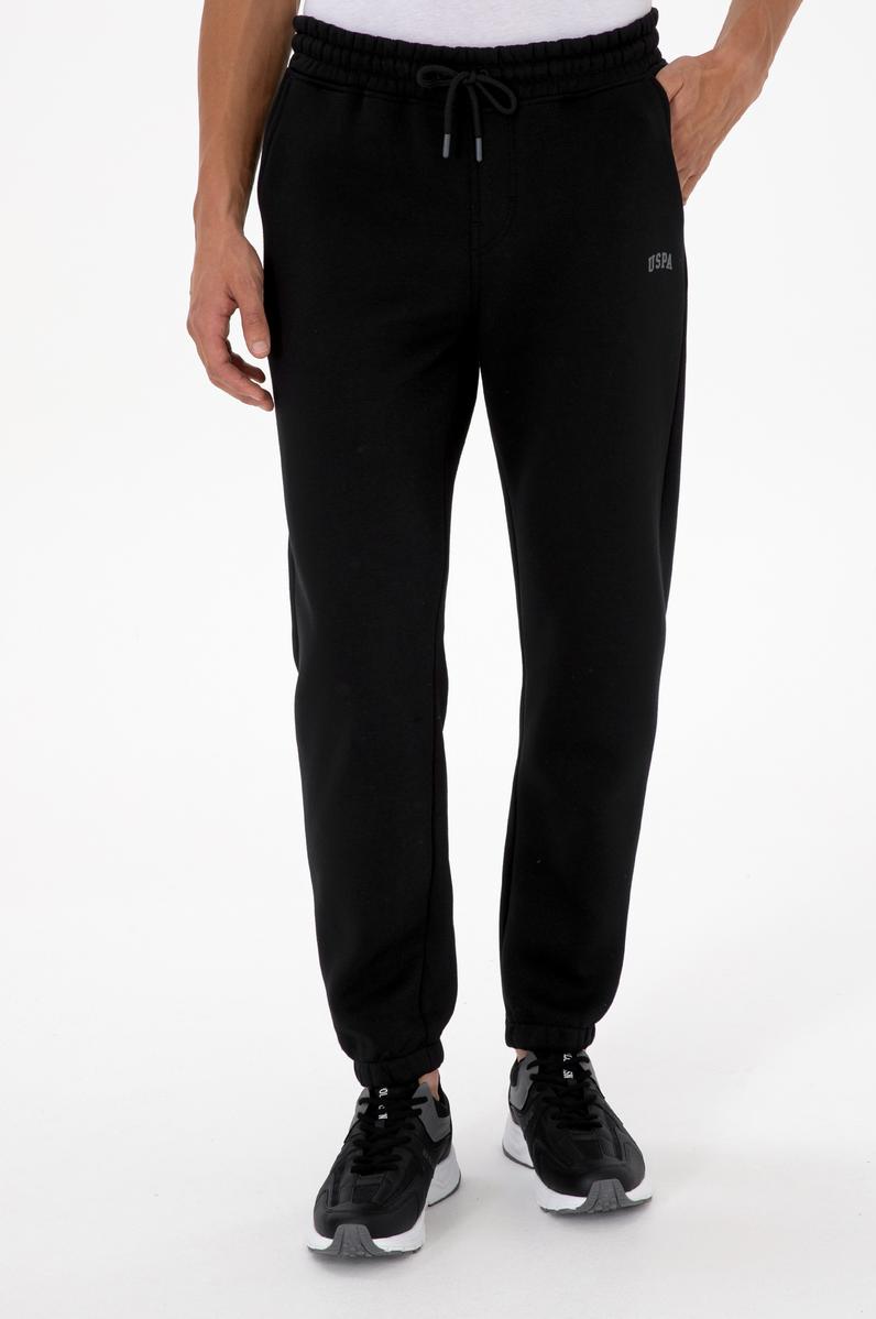 Erkek Siyah Şardonlu Eşofman Altı