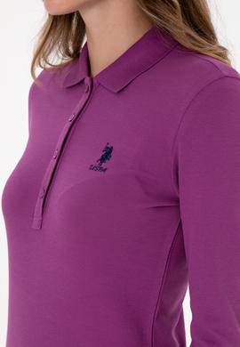 Kadın Menekşe Basic Polo Yaka Sweatshırt - 50307755124