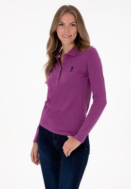 Kadın Menekşe Basic Polo Yaka Sweatshırt - 50307755124