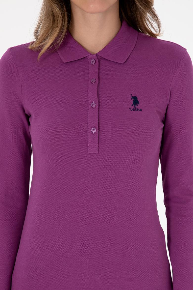 Kadın Menekşe Basic Polo Yaka Sweatshırt - 50307755124