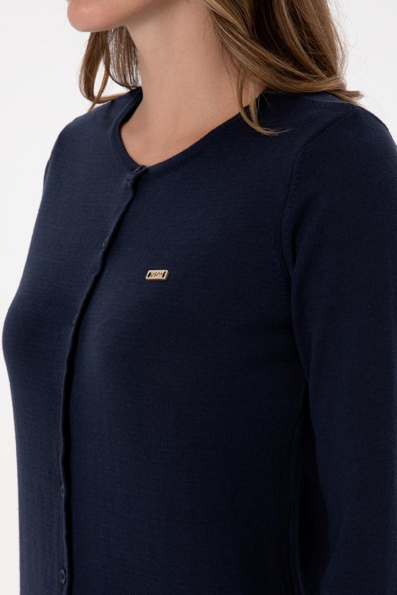 Kadın Lacivert Basic Triko Hırka - 50307719024