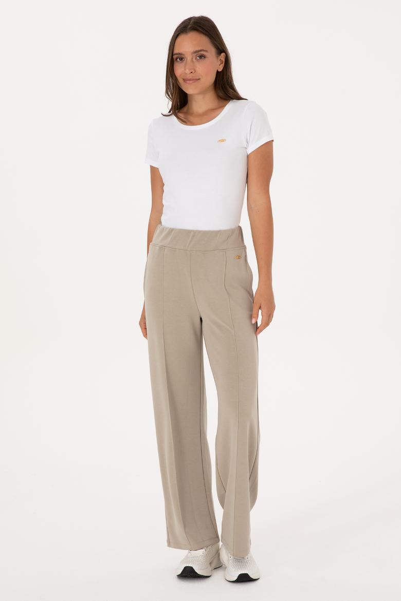 Kadın Açık Haki Modal Karışımlı Loose Fit Eşofman Altı