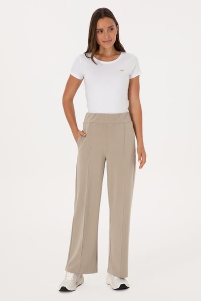 Kadın Açık Haki Modal Karışımlı Loose Fit Eşofman Altı