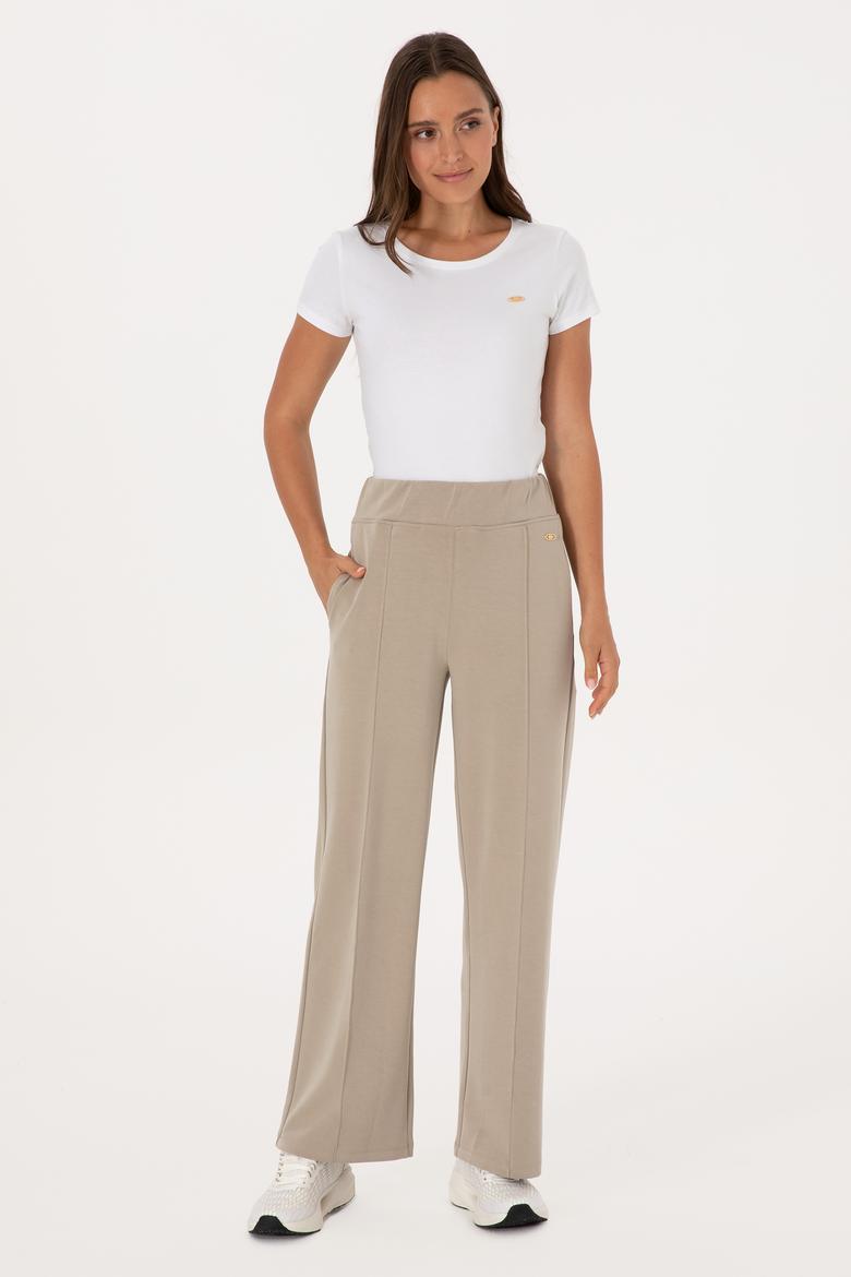 Kadın Açık Haki Modal Karışımlı Loose Fit Eşofman Altı - 50307761110