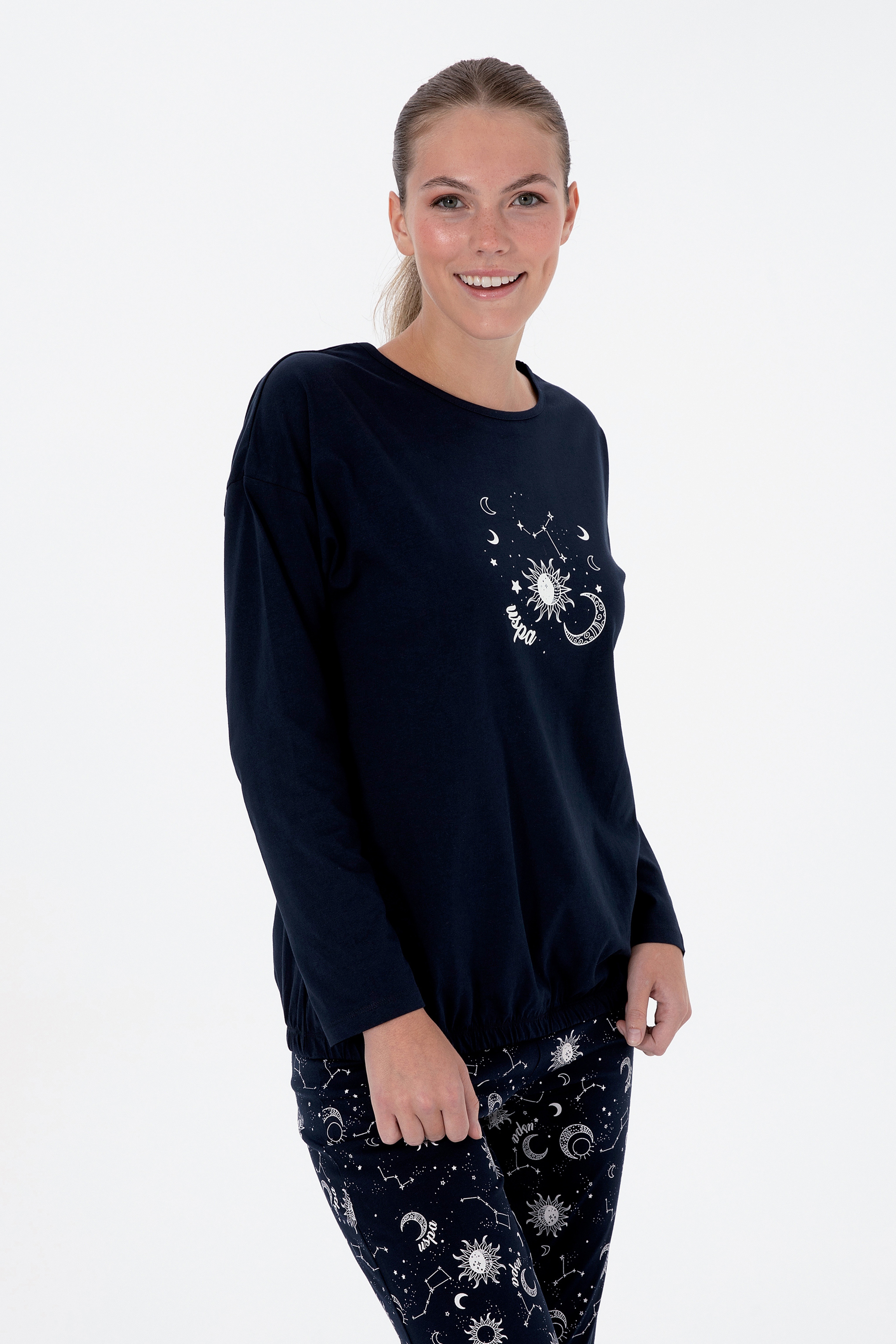 Kadın Lacivert Pijama Takımı - Image 3