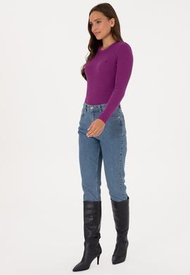 Kadın Menekşe Basic Kazak - 50307763054