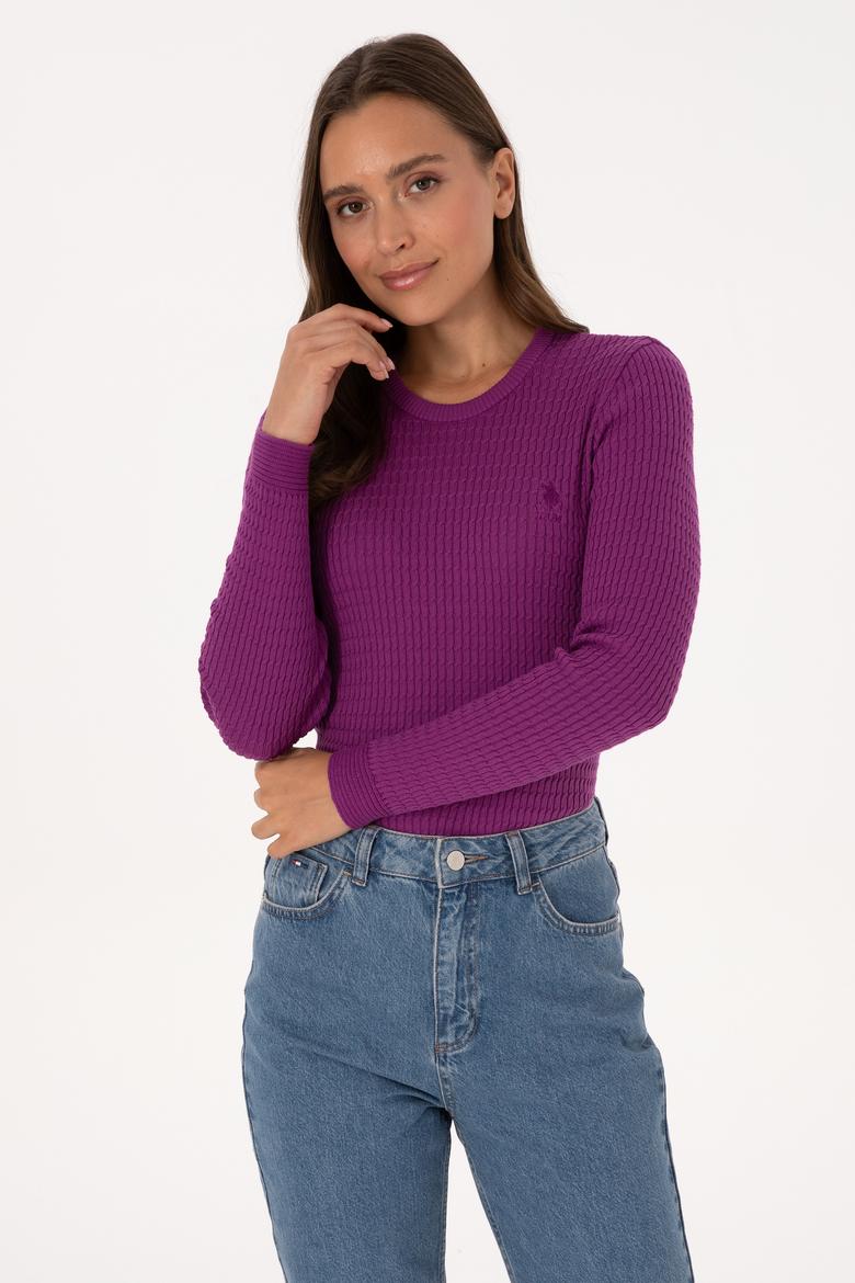 Kadın Menekşe Basic Kazak - 50307763054