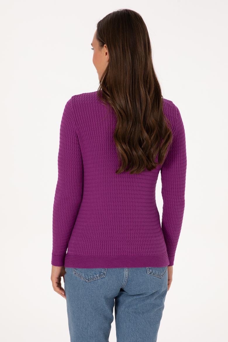 Kadın Menekşe Basic Kazak - 50307763054