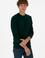 Erkek Regular Fit Bisiklet Yaka Koyu Yeşil Sweatshirt
