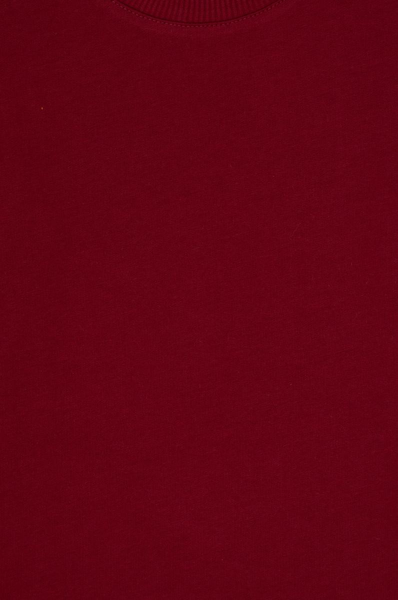 Erkek Çocuk Bordo Bisiklet Yaka Basic Sweatshirt