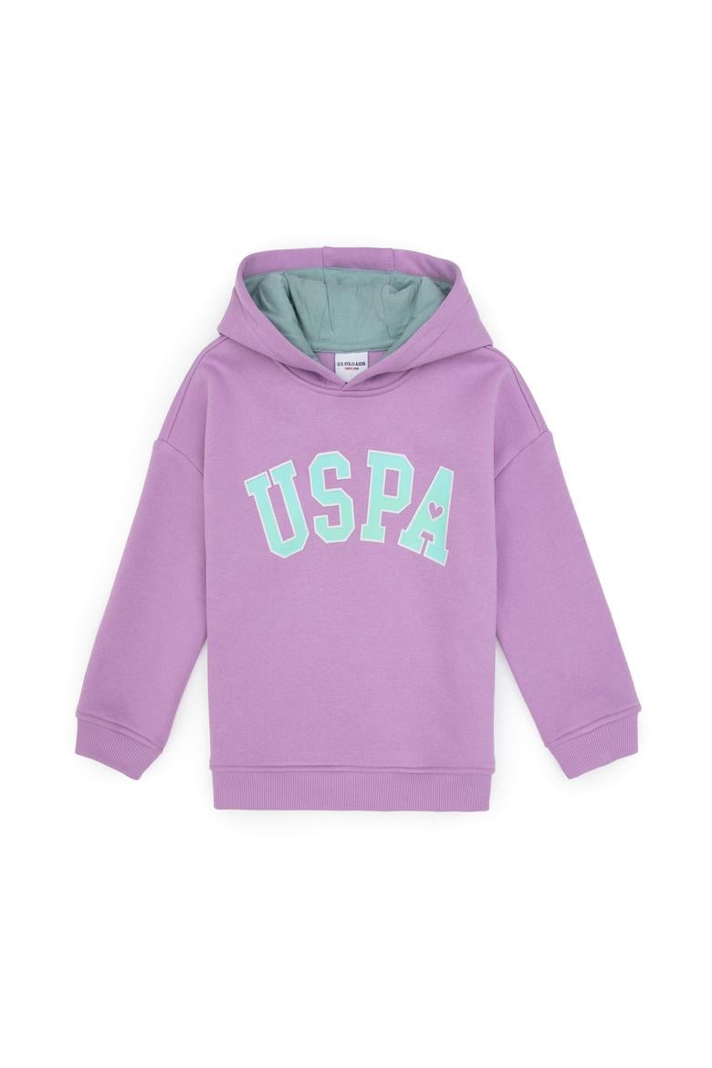 Kız Çocuk Lila Şardonlu Kapüşonlu Sweatshirt - 50317890022