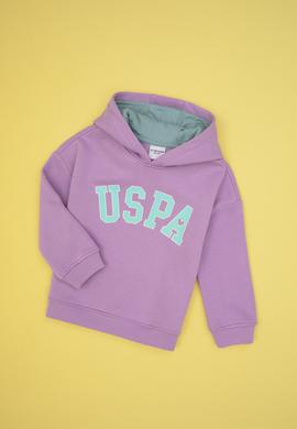 Kız Çocuk Lila Şardonlu Kapüşonlu Sweatshirt - 50317890022