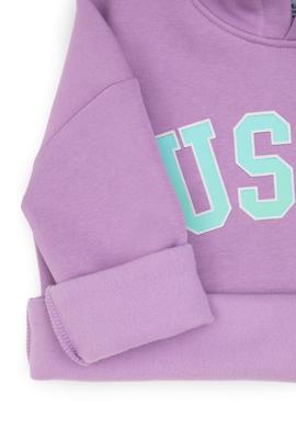 Kız Çocuk Lila Şardonlu Kapüşonlu Sweatshirt - 50317890022