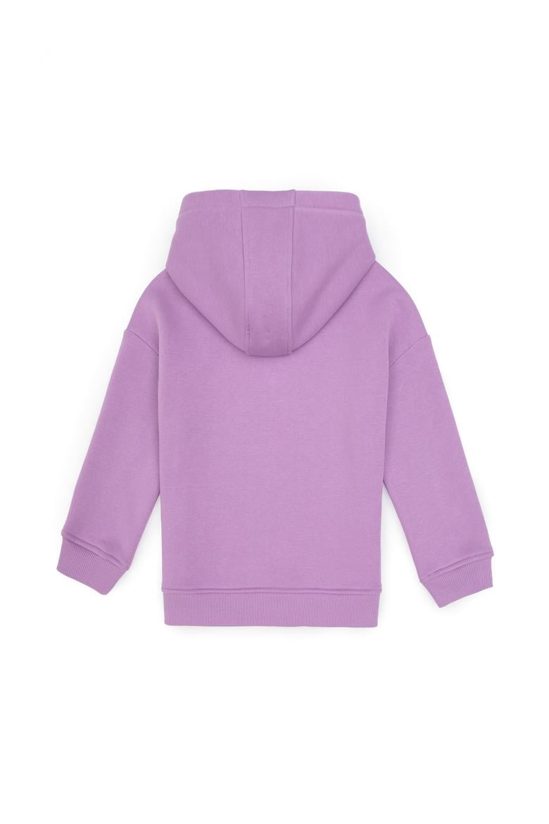 Kız Çocuk Lila Şardonlu Kapüşonlu Sweatshirt - 50317890022