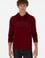 Erkek Regular Fit Kapüşonlu Bordo Basic Sweatshirt
