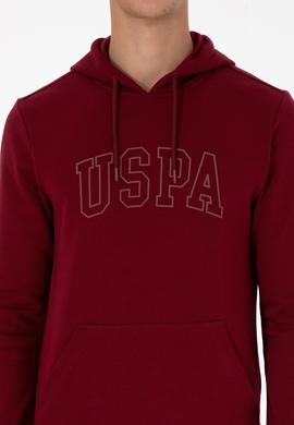 Erkek Regular Fit Kapüşonlu Bordo Basic Sweatshirt - 50315663083
