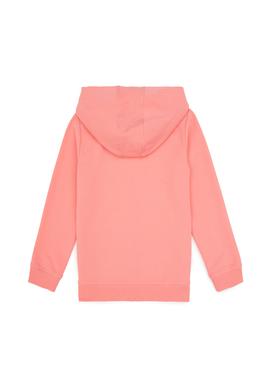 Kız Çocuk Neon Pembe Kapüşonlu Fermuarlı Sweatshirt - 50316873020