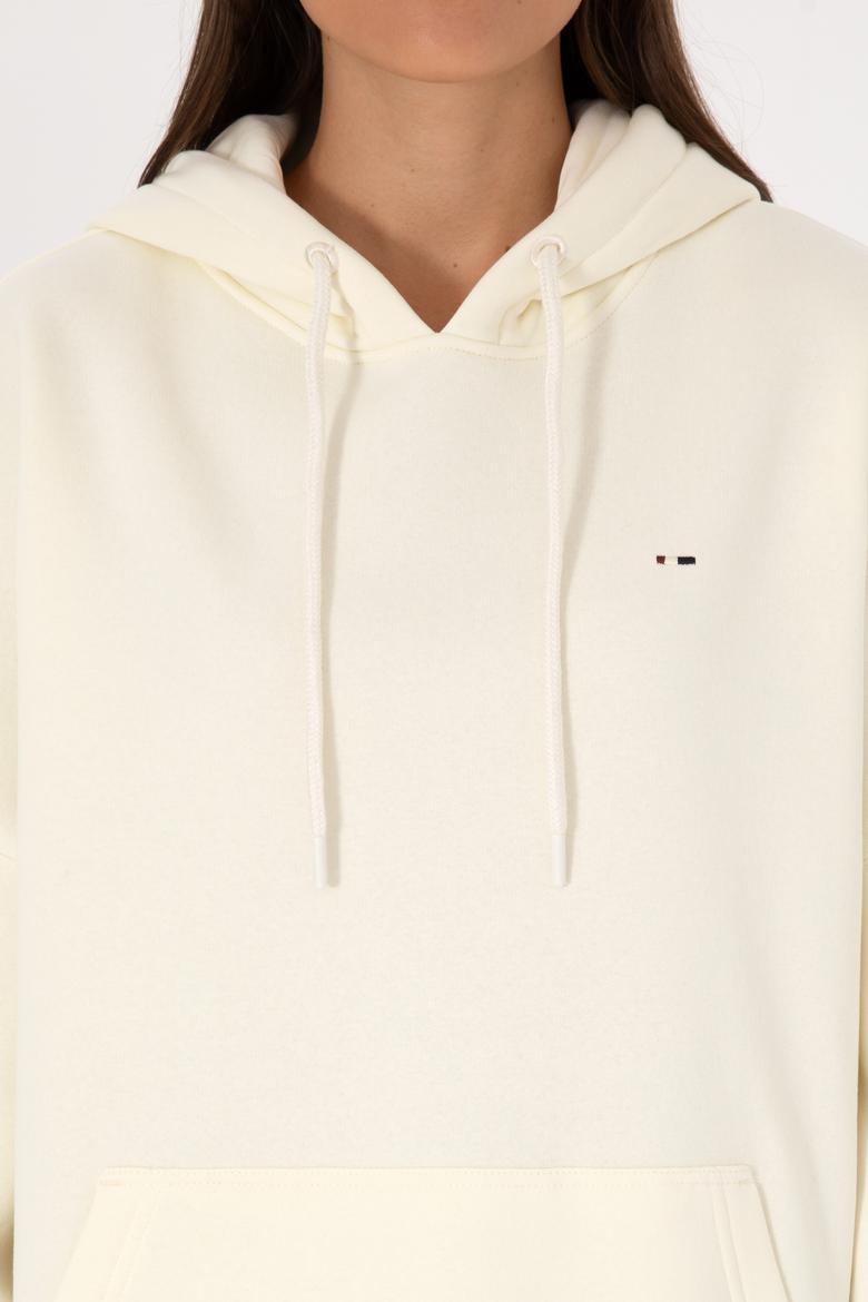 Kadın Krem Şardonlu Kapüşonlu Sweatshırt - 50313567110