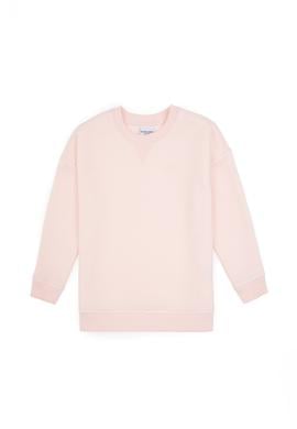 Kız Çocuk Açık Pembe Şardonlu Bisiklet Yaka Basic Sweatshirt - 50316810030