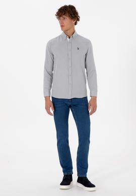 Erkek Gri Uzun Kollu Gömlek - 50316644005