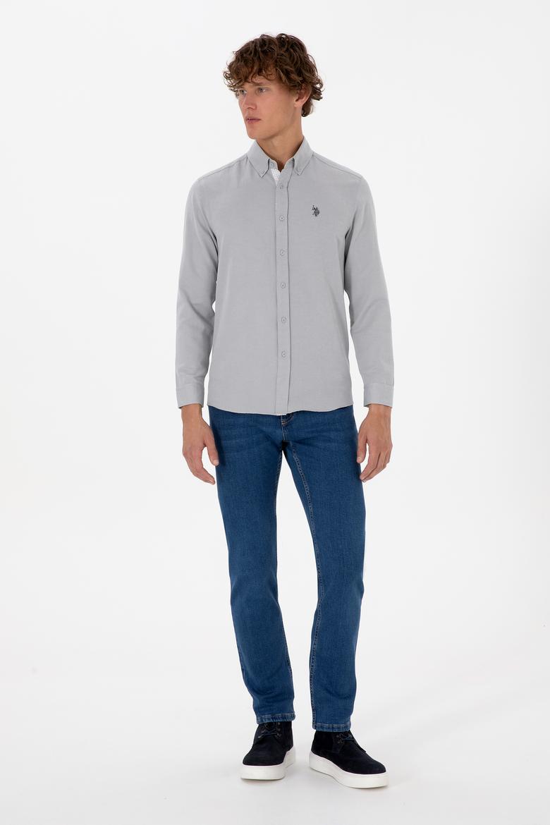 Erkek Gri Uzun Kollu Gömlek - 50316644005