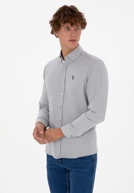 Erkek Gri Uzun Kollu Gömlek - 50316644005