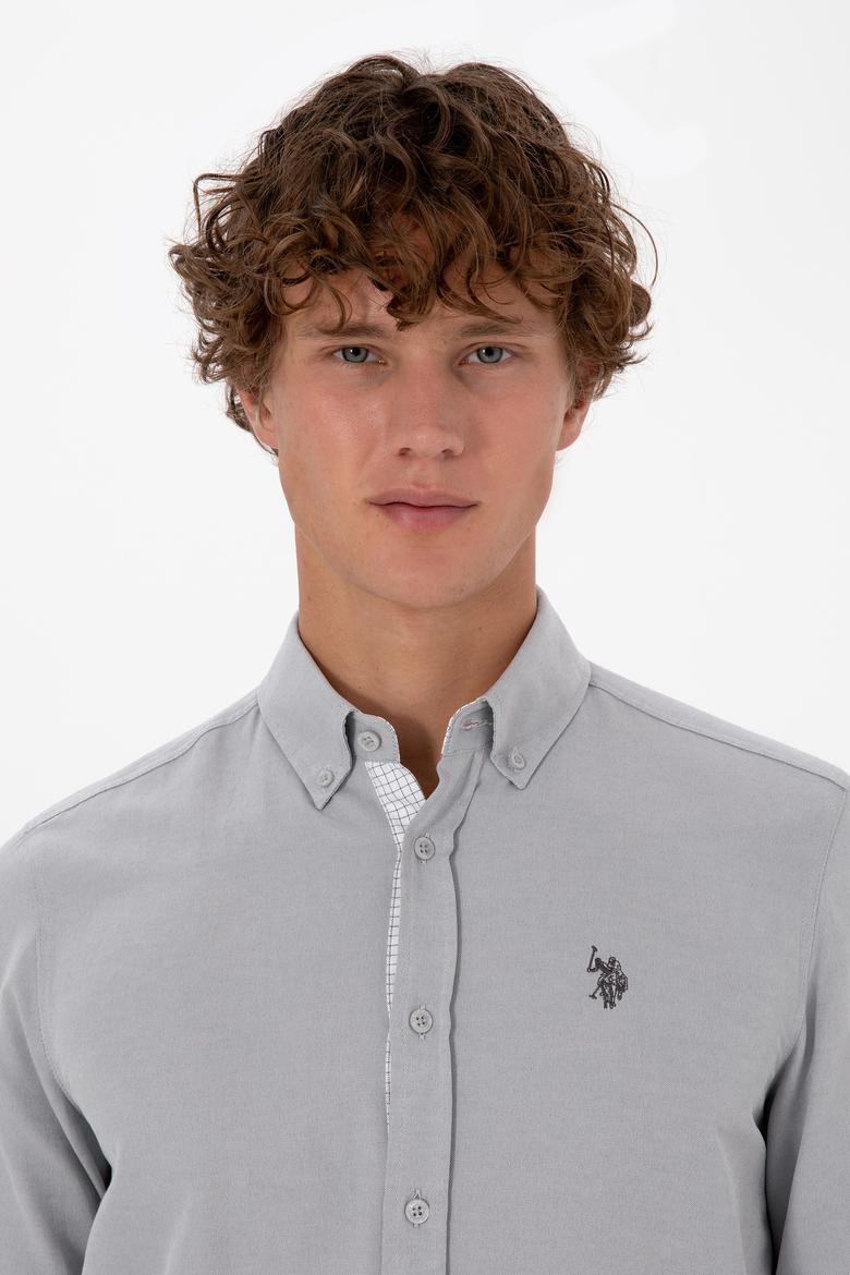 Erkek Gri Uzun Kollu Gömlek - 50316644005